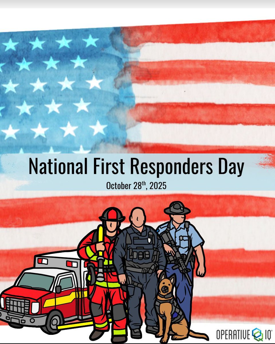 OperativeIQ's tweet image. Today, on National First Responders Day, we honor the heroes who answer the call — every time. Thank you for your courage, commitment, and service to our communities. 
#NationalFirstRespondersDay #ThankYouFirstResponders #OperativeIQ