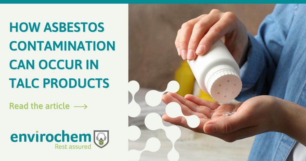 envirochemuk's tweet image. Renewed discussion around talc safety has raised key questions about how asbestos contamination can occur. Our latest article explores the science, testing methods, and ongoing vigilance needed to protect public health: eu1.hubs.ly/H0p9xMR0 #Asbestos #Talc #HealthAndSafety