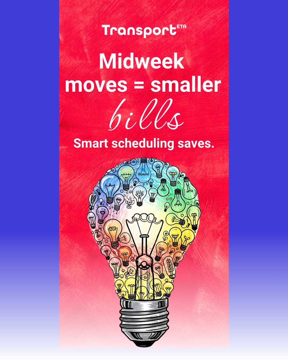 transportetaltd's tweet image. Think smart, schedule smart, and start saving today! Smart scheduling saves.
#MidweekMoves #SaveMoney #EnergySavings #OffPeak #TransportETA #SmartLiving #BudgetFriendly #CostSaving