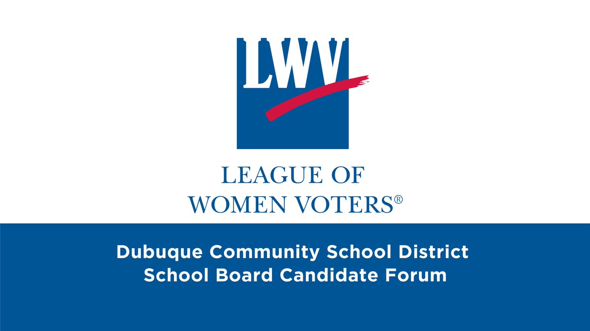 Thanks to the League of Women Voters of Dubuque for providing our community the opportunity to hear from school board candidates ahead of the November election.

𝐖𝐚𝐭𝐜𝐡 𝐭𝐡𝐞 𝐟𝐮𝐥𝐥 𝐟𝐨𝐫𝐮𝐦:  dbqschools.org/2025/10/league…
