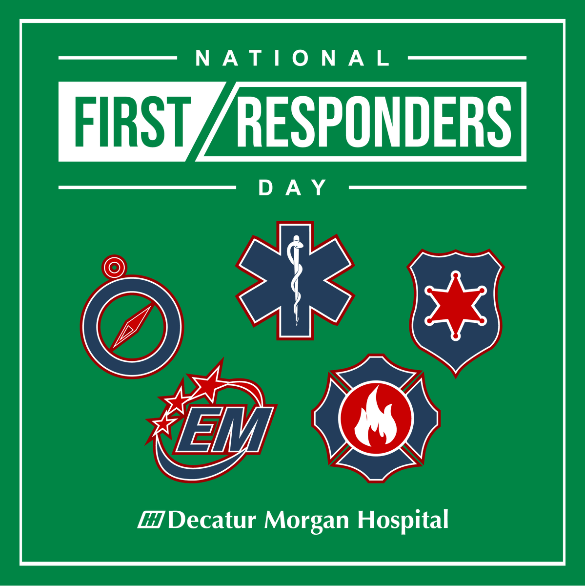 Today we recognize National First Responders Day! 🚓🚑🚒
Decatur Morgan Hospital extends our sincere appreciation to the brave men and women who dedicate their lives to keeping our communities safe every day.
Thank you for your courage, compassion and commitment to service.