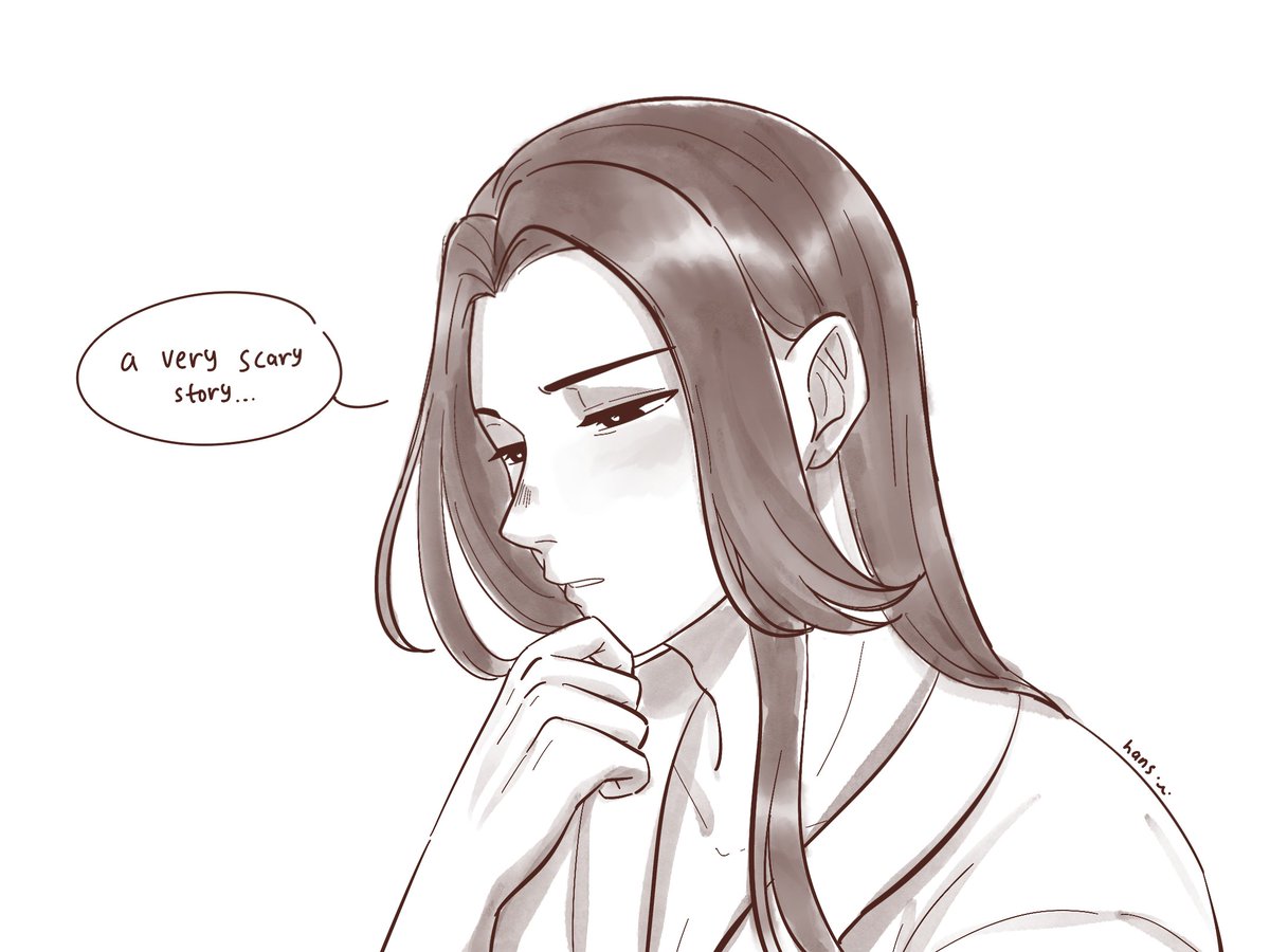 hansdumps's tweet image. halloween and xianxian&apos;s birthday are just around the corner! 🎃👻 have this silly doodles of lan zhan telling a very scary story for a treat xD
#WangXian #mdzs