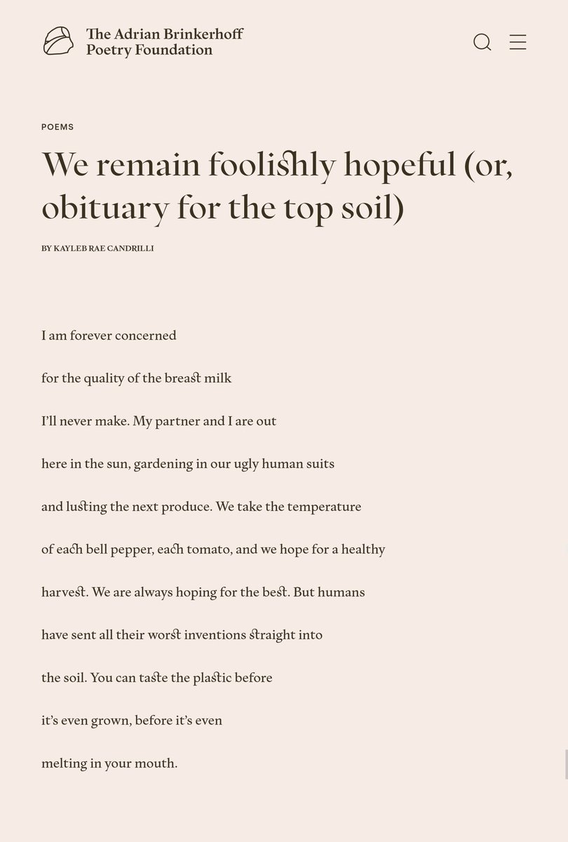 "We remain foolishly hopeful (or, obituary for the top soil)" by Kayleb Rae Candrilli