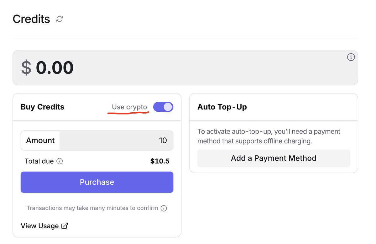 openrouter 支持 crypto coin 支付，这点还是不错的👍