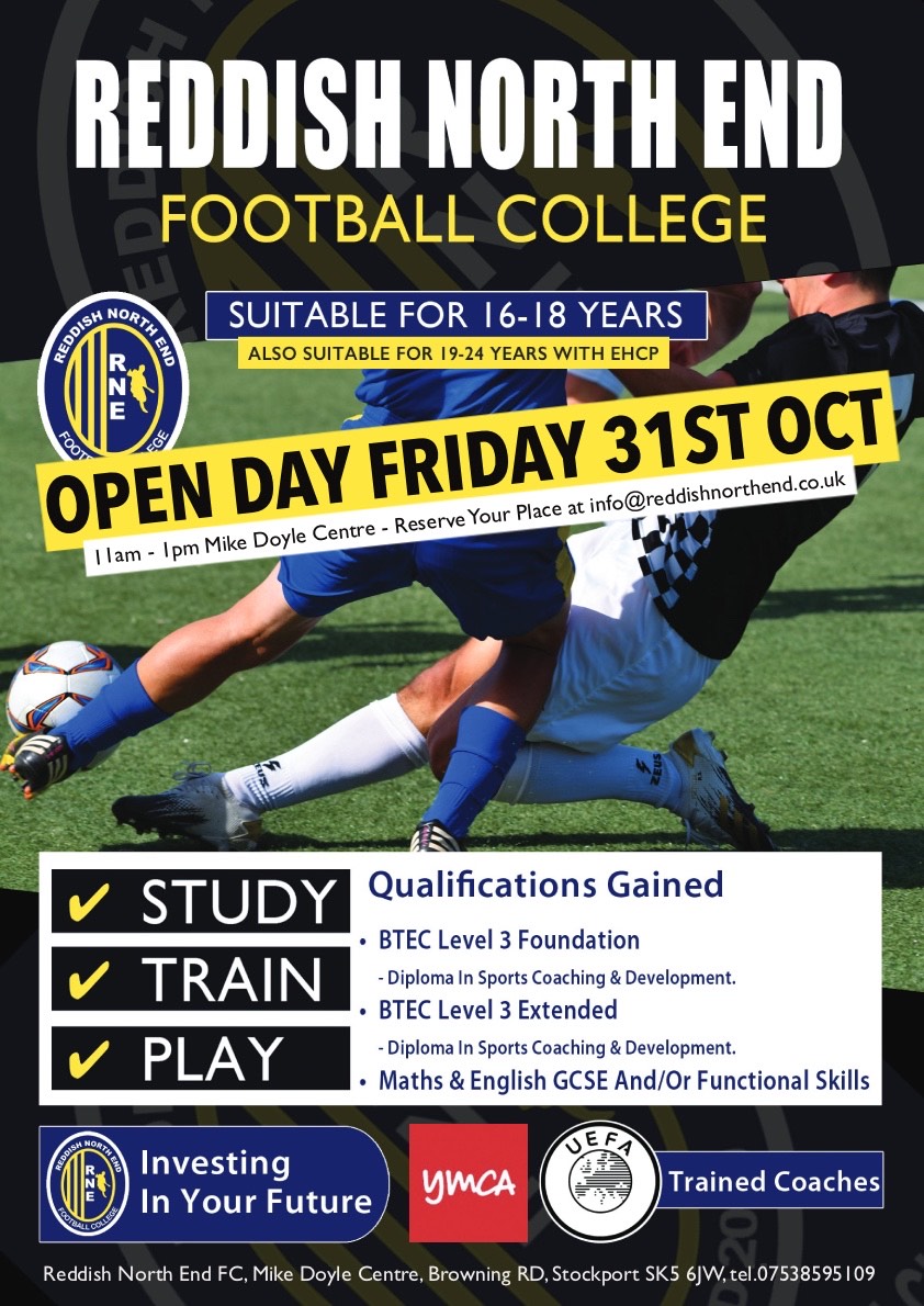 Join us this FRIDAY to find out how you can combine top-level football development with an excellent education programme

Open Day Details
Detail Information Date:
Friday, October 31st
Time: 11:00 am – 1:00 pm
Location: The Mike Doyle Centre