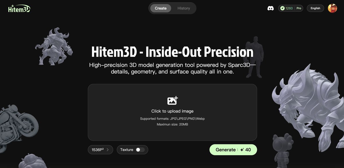 ginacostag_'s tweet image. ✅ FBX, OBJ, STL: Download support
✅ Texture support
✅ API integration

Unlock the full potential of AI-driven 3D modeling.

👉 Try it now: hitem3d.ai/?sp_source=gina

#Hitem3D #3DGeneratorTool #3DTool