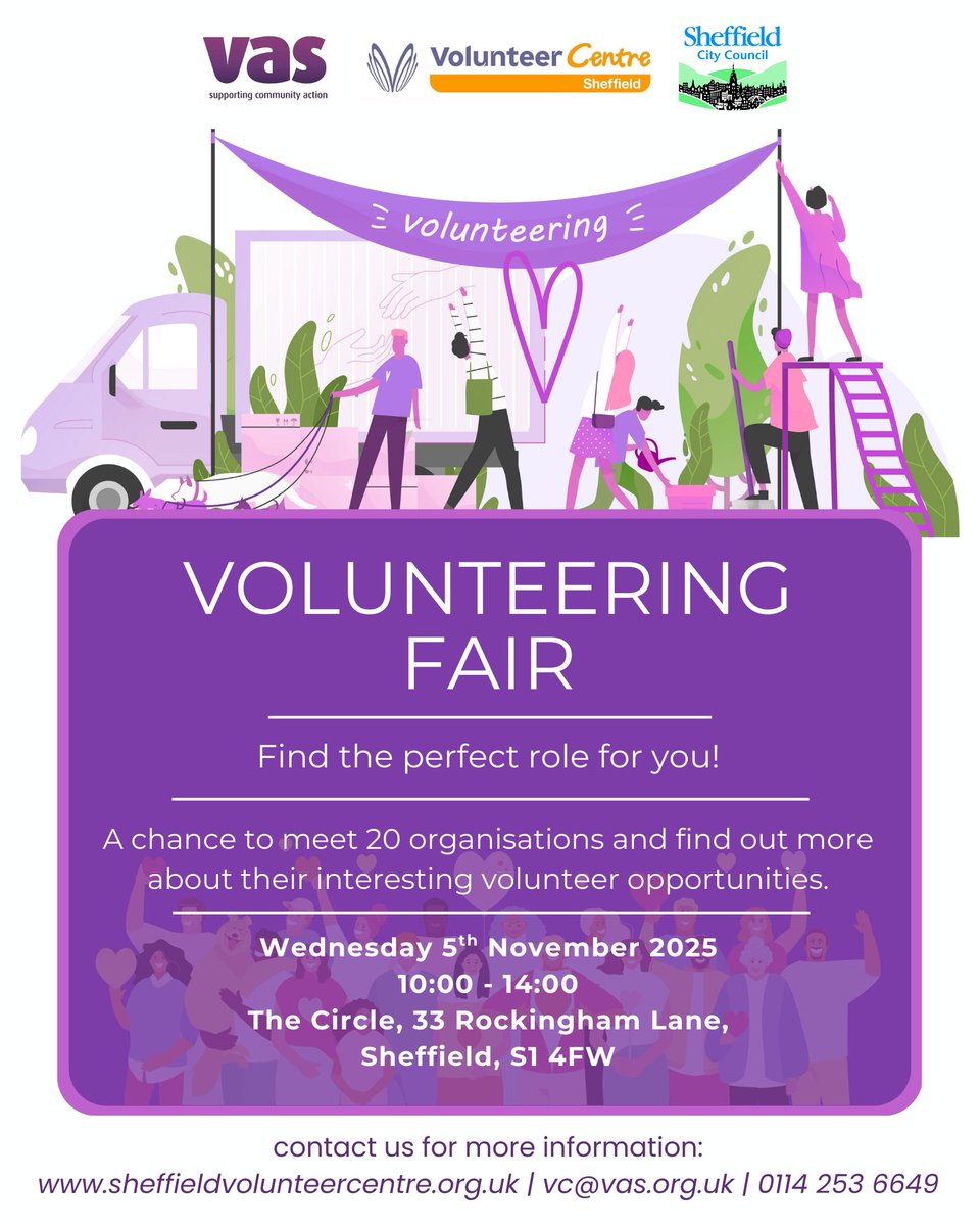 Please join us at our Volunteering Fair next month! Everyone is welcome