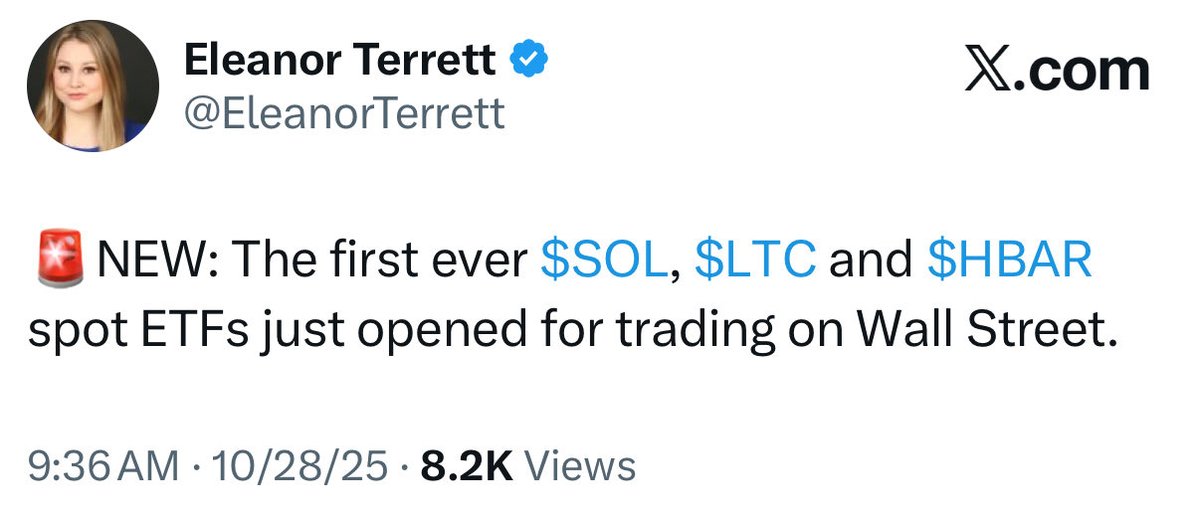 3orovik's tweet photo. The most bullish news of the week

SOL ETF IS LIVE!! https://t.co/bHj9l7JIEW