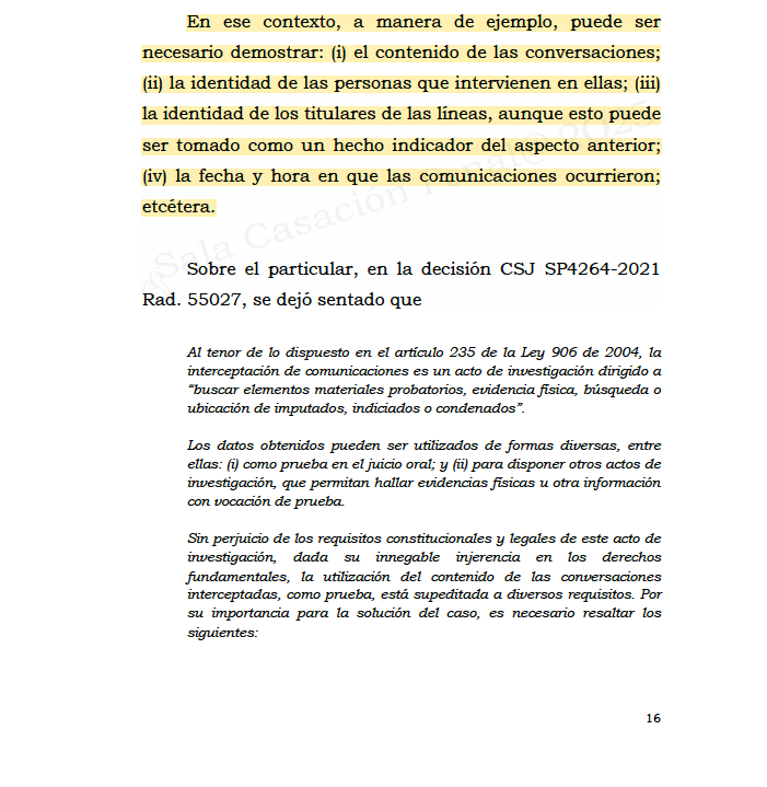 Requisitos probatorios en las interceptaciones de comunicaciones. drive.google.com/file/d/1PKdioI…