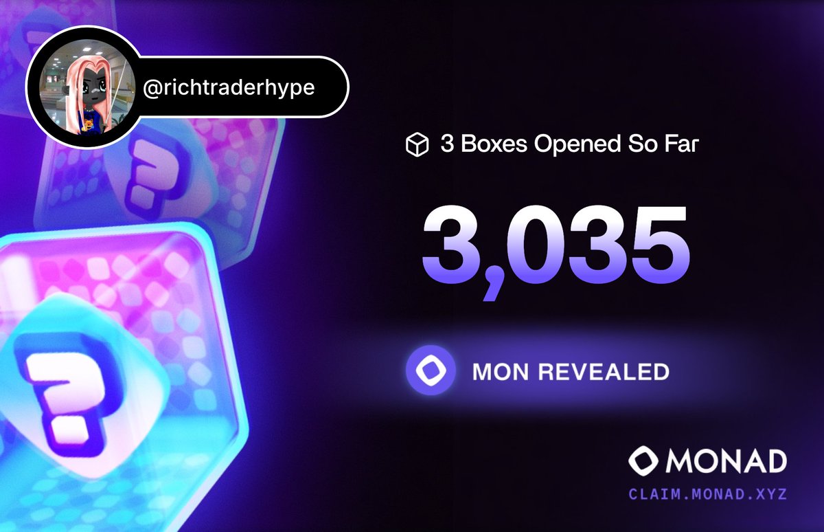 richtraderhype's tweet photo. MONAD BOXES 🎁 https://t.co/ZuzCp538Er