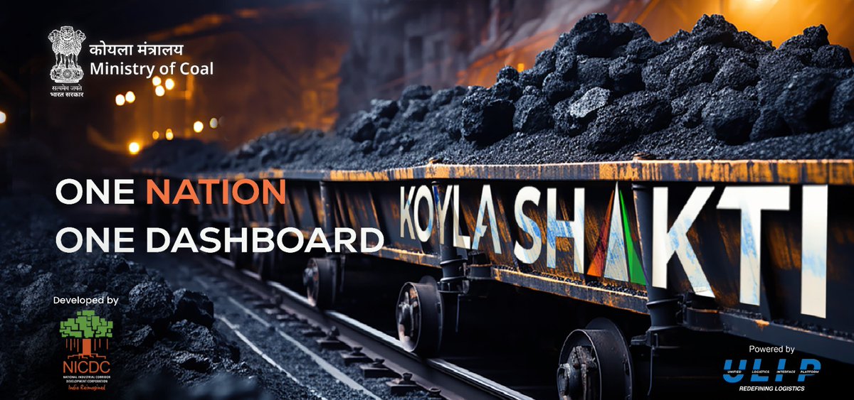 𝗣𝗼𝘄𝗲𝗿𝗶𝗻𝗴 𝗰𝗼𝗮𝗹 𝗹𝗼𝗴𝗶𝘀𝘁𝗶𝗰𝘀 𝘄𝗶𝘁𝗵 𝗱𝗮𝘁𝗮 𝗶𝗻𝘁𝗲𝗹𝗹𝗶𝗴𝗲𝗻𝗰𝗲!

In a significant step toward digital transformation and data-driven governance, the Ministry of Coal - Official is set to launch 𝗞𝗼𝘆𝗹𝗮 𝗦𝗵𝗮𝗸𝘁𝗶 – 𝗦𝗺𝗮𝗿𝘁 𝗖𝗼𝗮𝗹