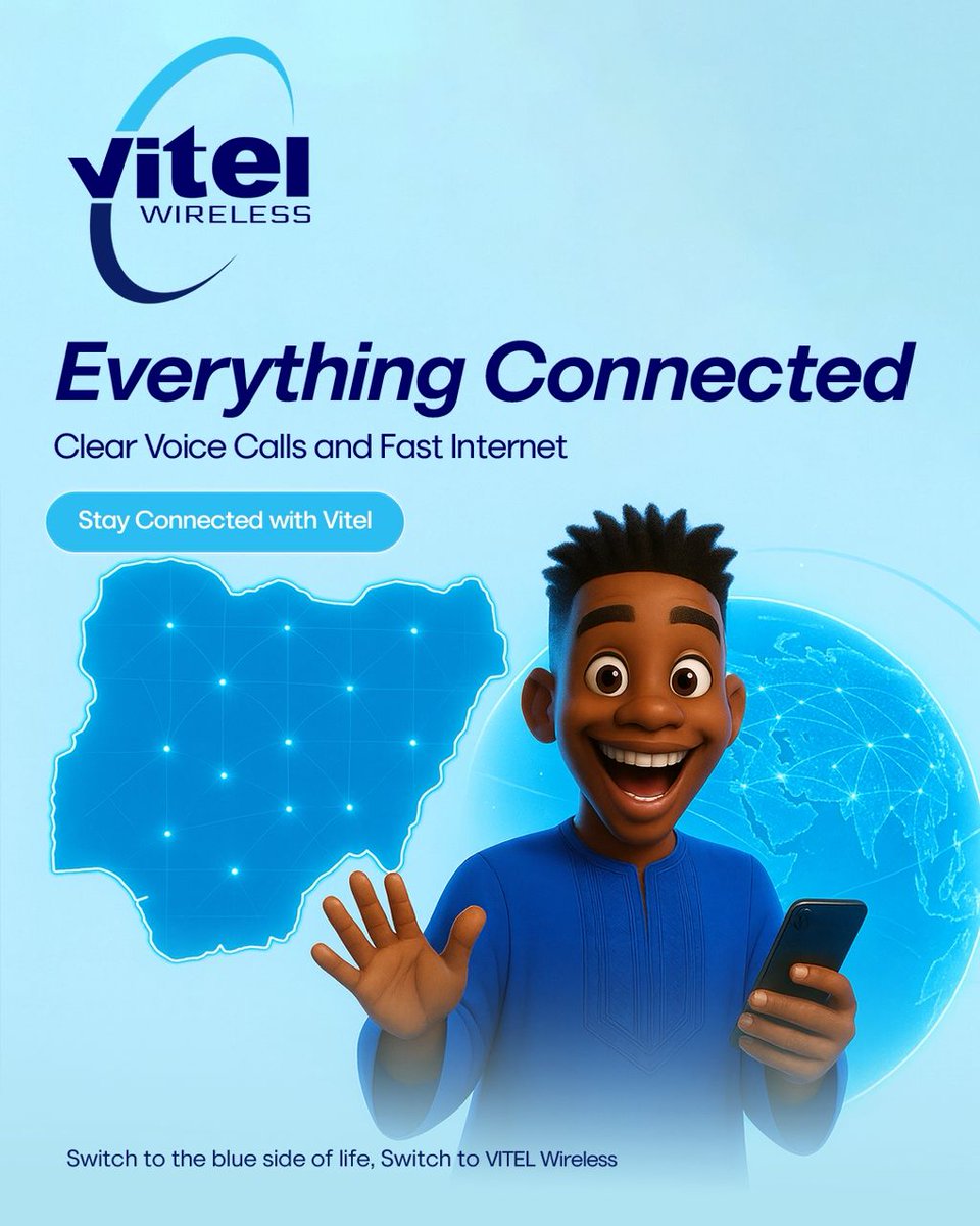 Olawhiteguy5050's tweet photo. Experience the best of connectivity with VITEL wireless clear voice and fast data are just a switch away  Visit: https://t.co/kIv4O7HyST @vitelwirelessng #VitelWireless https://t.co/PGswA6J4p4