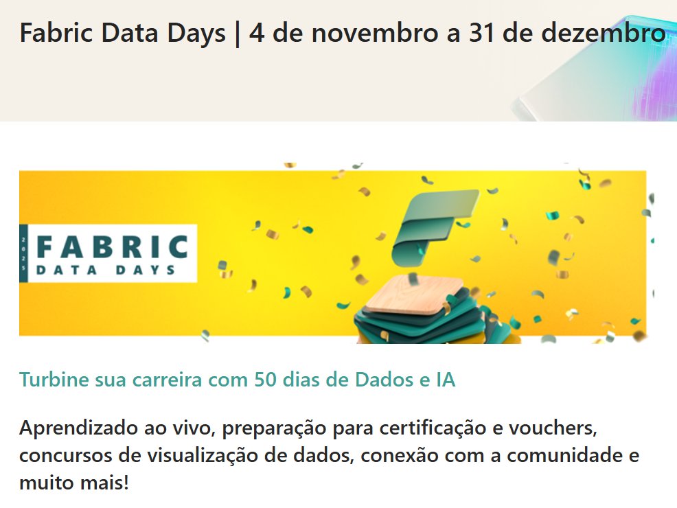 htmluiza's tweet photo. A Microsoft realizará o Fabric Data Days, um evento que durará mais de um mês.

Durante o evento, você poderá participar de sessões de formação e preparação para certificações e concursos, além de resgatar vouchers 100% gratuitos para provas AZURE + https://t.co/b3byyeSebp
