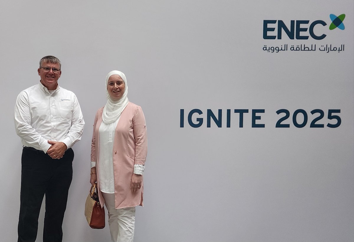 acceleranttech's tweet image. Michael Cadden is visiting with leaders at @ENEC_UAE  HQ in Abu Dhabi with our UAE Business Manager, Alma Wali. 

Mike and Alma met with members of supply, procurement and human capital to understand current initiatives and future needs. We were lucky to catch some of the Ignite…