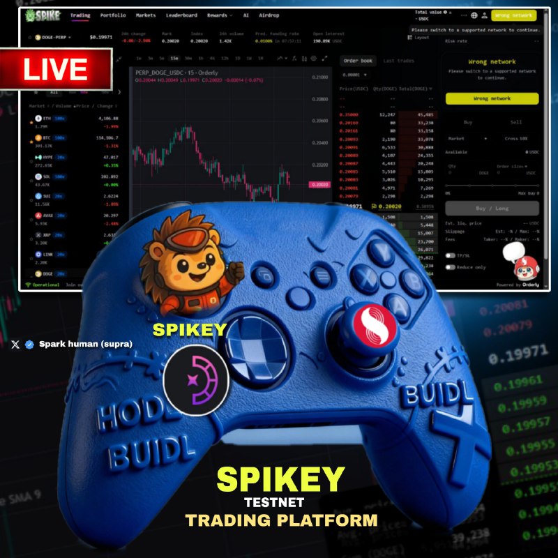 sparkx_______'s tweet photo. 📢BIG NEWS!!
SPIKEY ( TESTNET ) TRADING PLATFORM IS LIVE!  

After the @DexlynLabs Mainnet launched🥳
Spikey is Also Coming with Its Trading Platform.

Right now, you can Trade With Test Tokens!  

> Remember - Airdrop Is Confirmed👀🔥

More Information Is Below👇
$SPIKEY $SUPRA https://t.co/gYc5nGayC4
