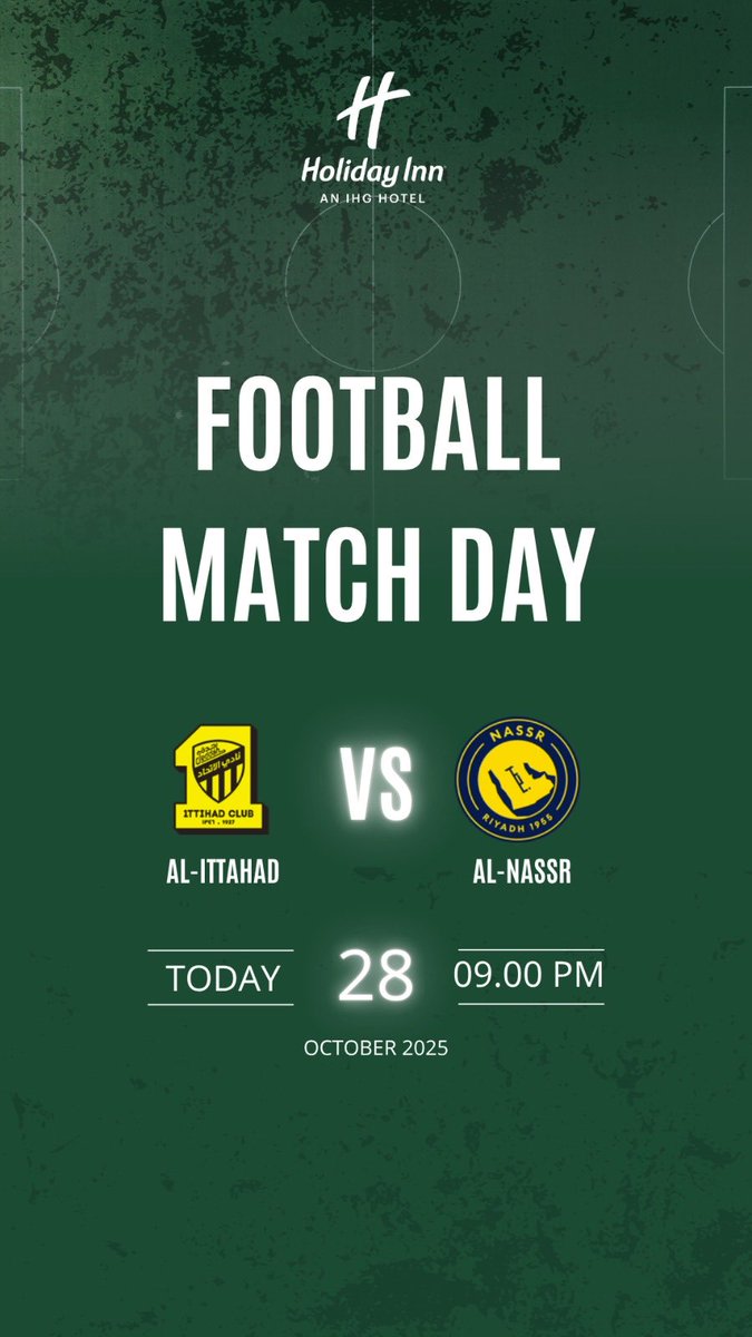 لا تفوّت مشاهدة أبرز مباريات اليوم في تراس فندق هوليدي ان تبوك:

الاتحاد 🆚 النصر
🕥 9:00 م بتوقيت مكة المكرمة

الهلال 🆚 الأخدود
🕥 6:10 م بتوقيت مكة المكرمة

#هوليدي_ان_تبوك #الهلال_الاخدود #الاتحاد_النصر #HolidayInnTabuk