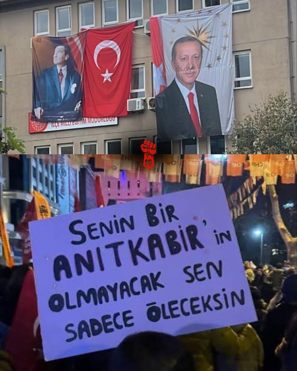 Milli Eğitim Bakanlığı talimatıyla Cumhuriyet Bayramı kutlamalarında Erdoğan posteri zorunlu hale getirildi.