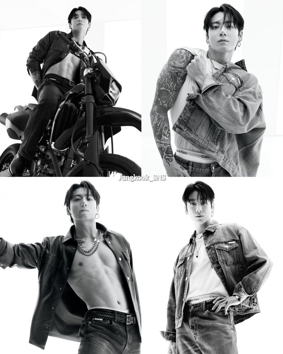Jungkook_SNS's tweet photo. Biker Jungkook as Calvin Klein’s Global Ambassador in his new campaign is 🔥 https://t.co/gO1rBjJ4YU