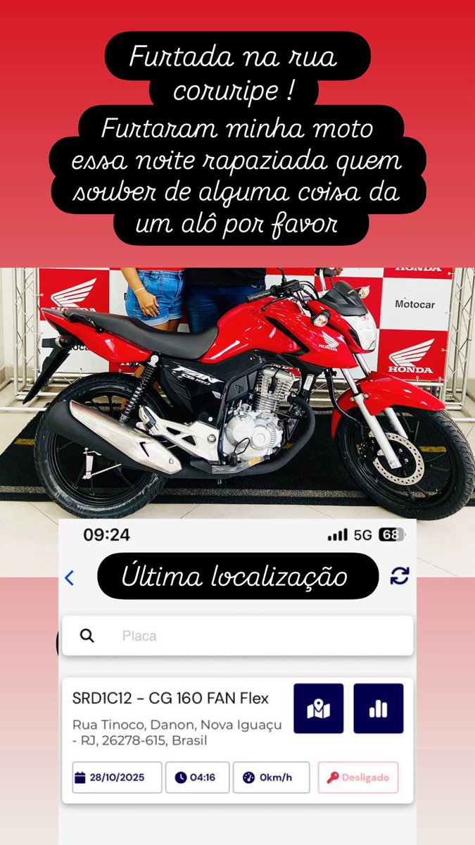 Wl_moreno's tweet photo. Quem puder dá rt aí pra ver se ajuda o amigo, moto de trabalho 🤙🏾 https://t.co/j56ZJiwp3y