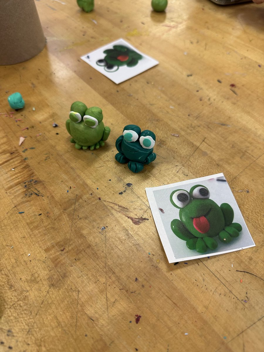 “Polymer Clay Date” in Sculpture today. Pre Assessment to our jewelry unit.