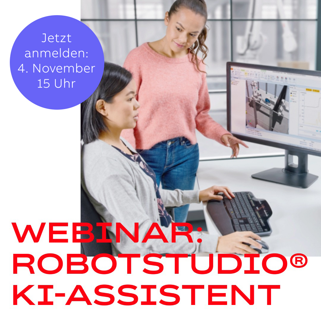 Schneller programmieren mit #KI: Entdecke den neuen RobotStudio® AI Assistant von #ABB!

📅 4.11.2025 | 🕒 15:00 CET

👉 Jetzt zum #Webinar anmelden: events.bizzabo.com/767027/home

#Robotik #Automation #Programmierung