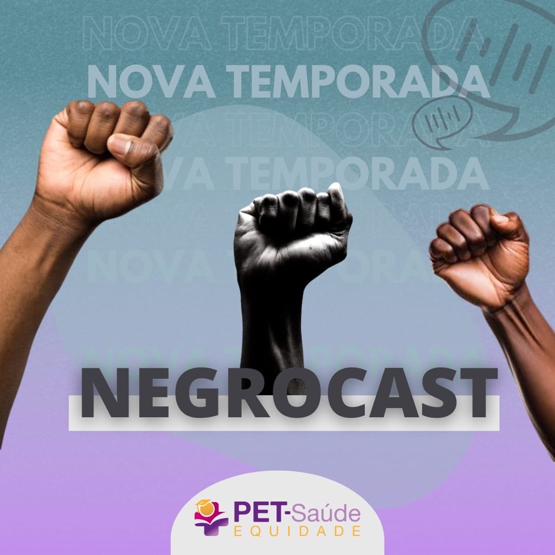 pod_negrocast's tweet photo. Na Nova Temporada do Negrocast, em parceria com o PET SAÚDE EQUIDADE da Universidade Estadual Vale do Acaraú. Nesta temporada de 10 ep abriremos espaço para diálogos sobre saúde, equidade, racismo, gênero e trabalho no SUS, refletindo sobre cuidado e inclusão. https://t.co/ff2X6uDh3a