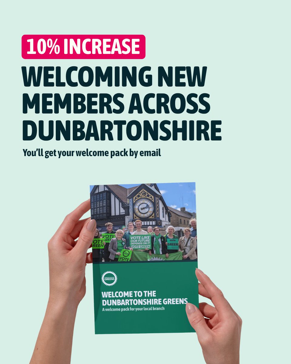 Membership of the <a href="/scottishgreens/">Scottish Greens</a> just keeps rising. In Dunbartonshire, our membership has grown by over 10%!

New members will get their welcome pack to the branch soon.

It's the perfect time to get involved - greens.scot/join