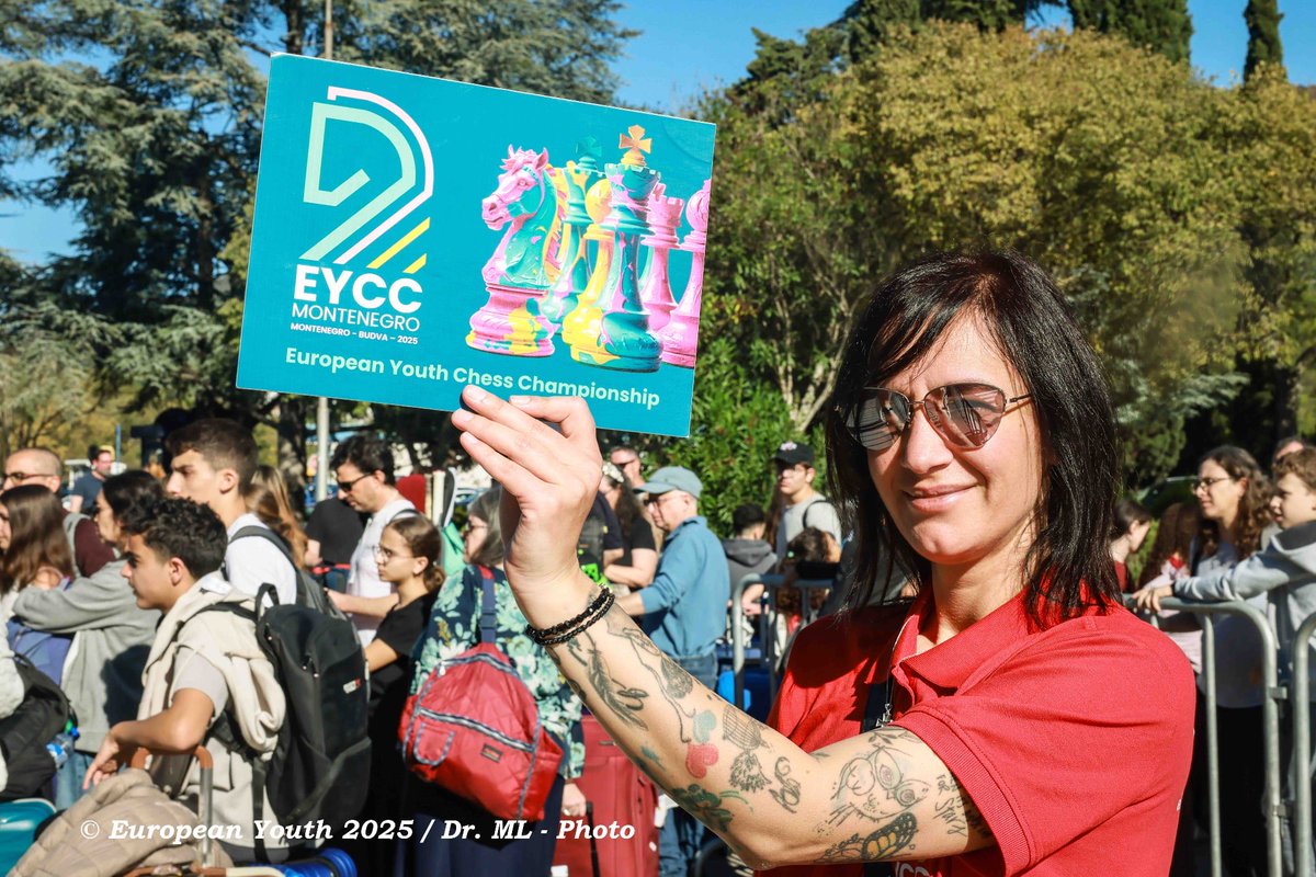 ECUonline's tweet photo. Today is the Arrival & Opening day of the European Youth Chess Championship 2025! #eycc2025 #chess ♟️
Nearly 1200 players from 48 European federations arrive today in Budva, Montenegro, with the first gathering at the Opening ceremony which is scheduled for 17:00 CEST. The games start tomorrow! 🤩🎊
📸Photos by Mark Livshitz