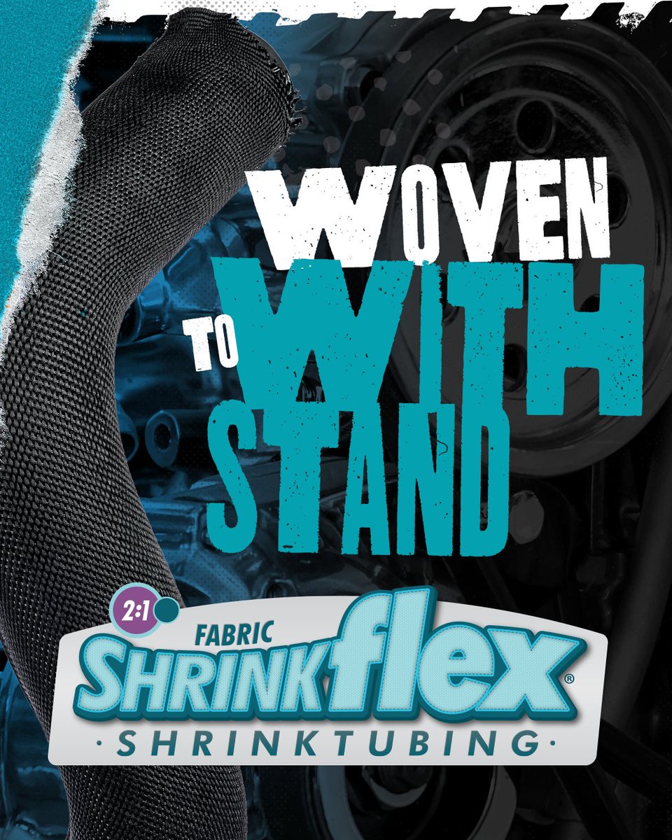 Techflex_inc's tweet image. 💪 Shrinkflex® 2:1 Fabric Heavy-Duty combines woven polyolefin and polyester for rugged, flexible protection. When standard shrink just won’t cut it, step up to heavy-duty performance. #HeatShrink #IndustrialStrength
