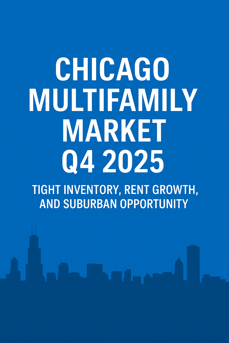 📉 CHICAGO MULTIFAMILY: Q4 2025 UPDATE
Tight inventory. Rising rents. Suburban plays. Here's what Chicago multifamily owners need to know now.

💼 As an active multifamily investment broker specializing in the Chicago area, I’ve just published a quick but impactful Q4 2025 mar...