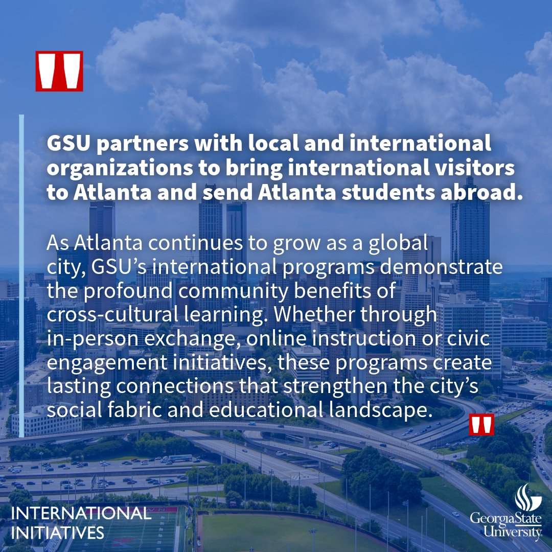 International programs at Georgia State University are driving real change in Atlanta —empowering students and enriching local communities through global learning. Cross-cultural collaboration creates lasting local impact! t.gsu.edu/474embs