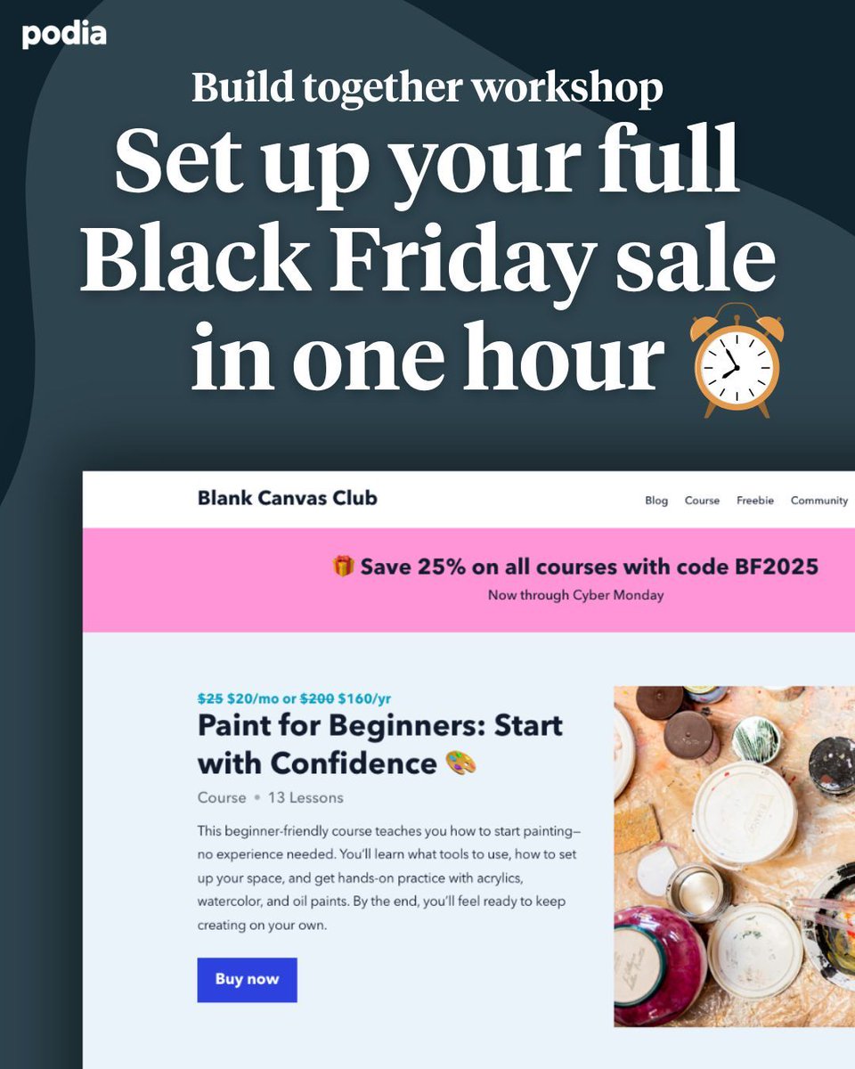 ✅ Your full Black Friday setup = done

Join us for the grand finale of Sendtember! In this live build-together session, you'll set up your product, sales page, coupons, launch emails, and automations step by step. 

📆 Live workshop October 30 @ 11:00am ET

Register free, and in