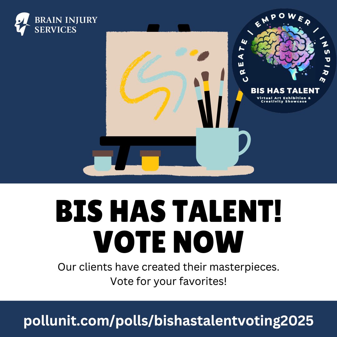 braininjurysvcs's tweet image. 🗳️ Voting is OPEN for the 2025 BIS Has Talent! 🎨✨ Vote for your favorites until Nov 2! Cast your vote here →pollunit.com/polls/bishasta…
