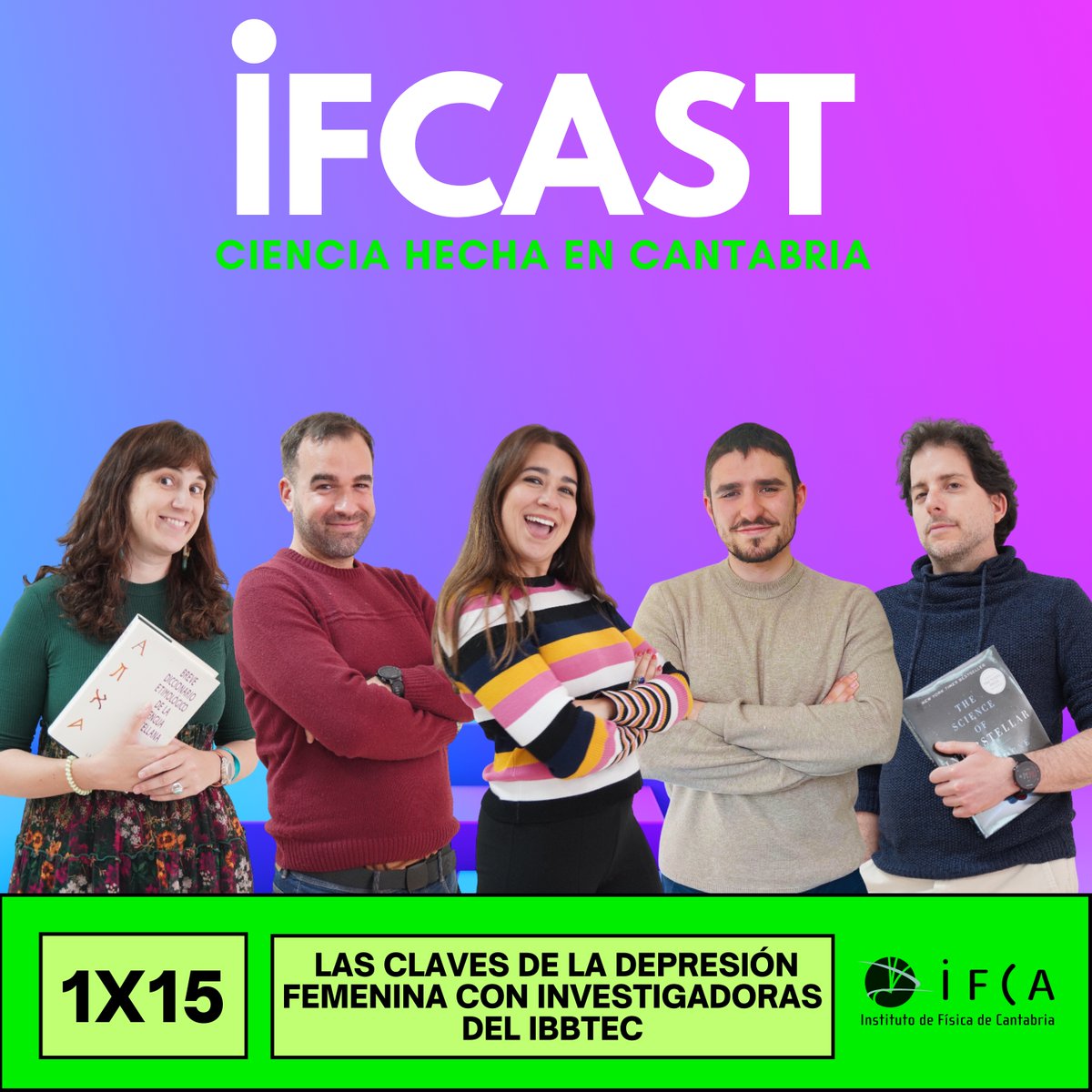 IFCA_CSIC_UC's tweet image. 🟢🟣Nuevo #IFCAst 1x15 &quot;Las claves de la depresión femenina con investigadoras del IBBTEC&quot;

🎙️Charlamos con Fuencisla Pilar Cuéllar y Júlia Senserrich (@IBBTEC) sobre su ultimo estudio de la proteína MMP-9🧬

Escúchalo en:
🟣open.spotify.com/episode/1tVVfe…
🟢go.ivoox.com/rf/161429323