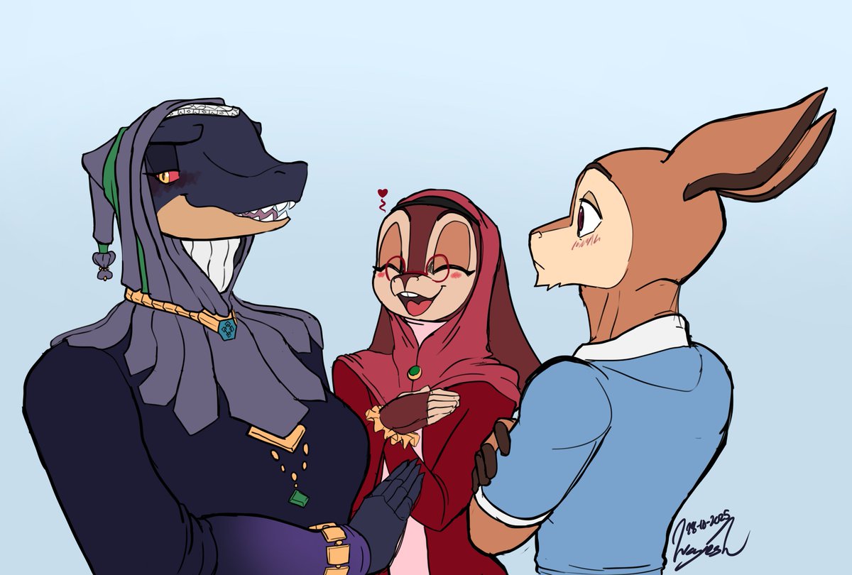 Aishah encouraged Abaasa to try on something more modest yet pretty.

I think Firash likes it too.