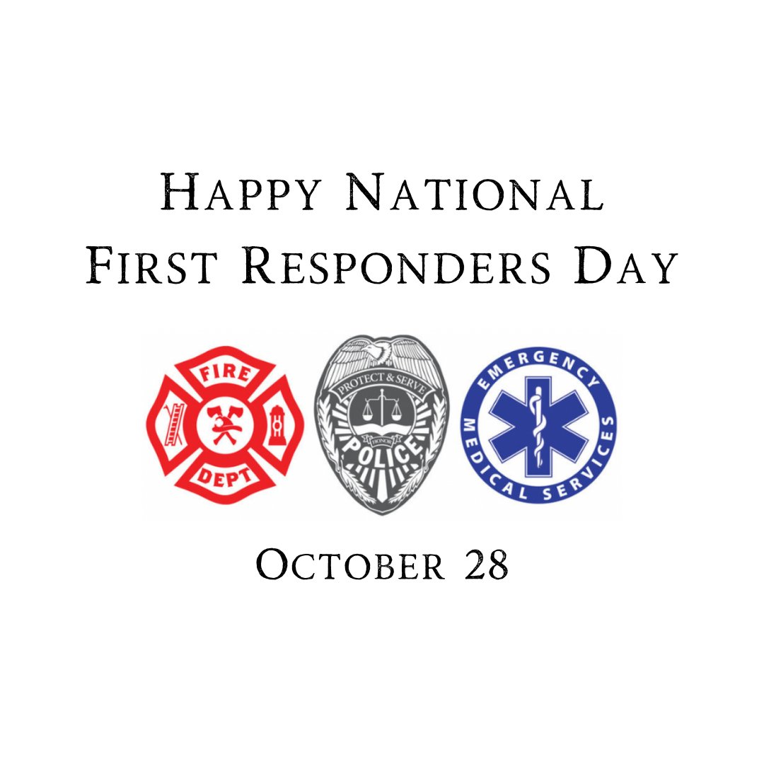 Our gratitude goes out to the heroes who keep our community safe every day. On National First Responders Day, we proudly say thank you to all who serve with courage and care.