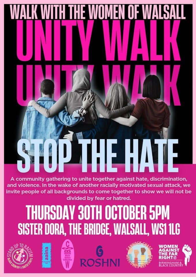 Violence against women &amp; girls is sadly a current &amp; ongoing theme across local&amp; national society.

An awful sexual assault, said to be racially motivated  happened over the weekend in Walsall.  

Making  West Midlands a safer place for our communities, women &amp; girls is priority