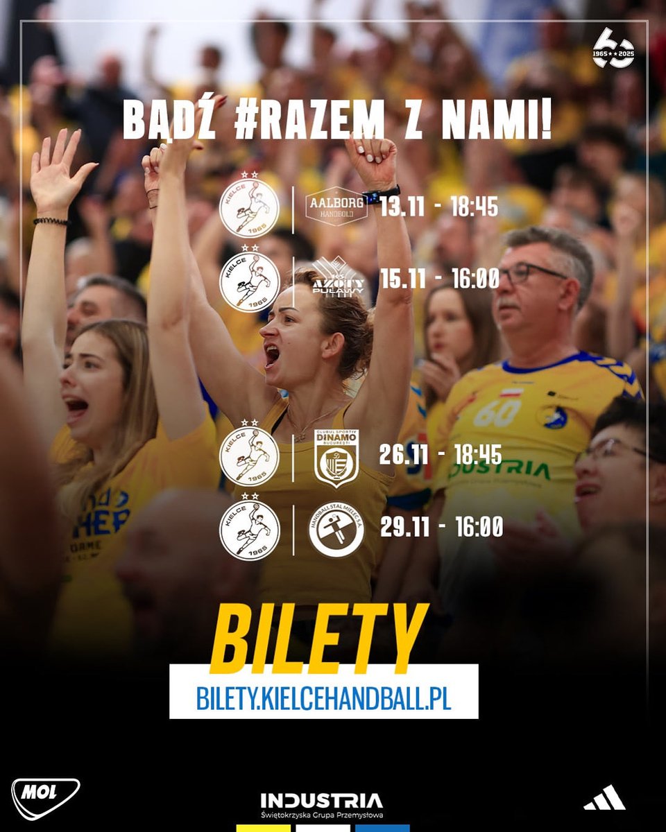 🔊🎟️ Bilety na wszystkie domowe mecze w listopadzie już dostępne na bilety.kielcehandball.pl

#gramyRAZEM #dawajDAWAJ