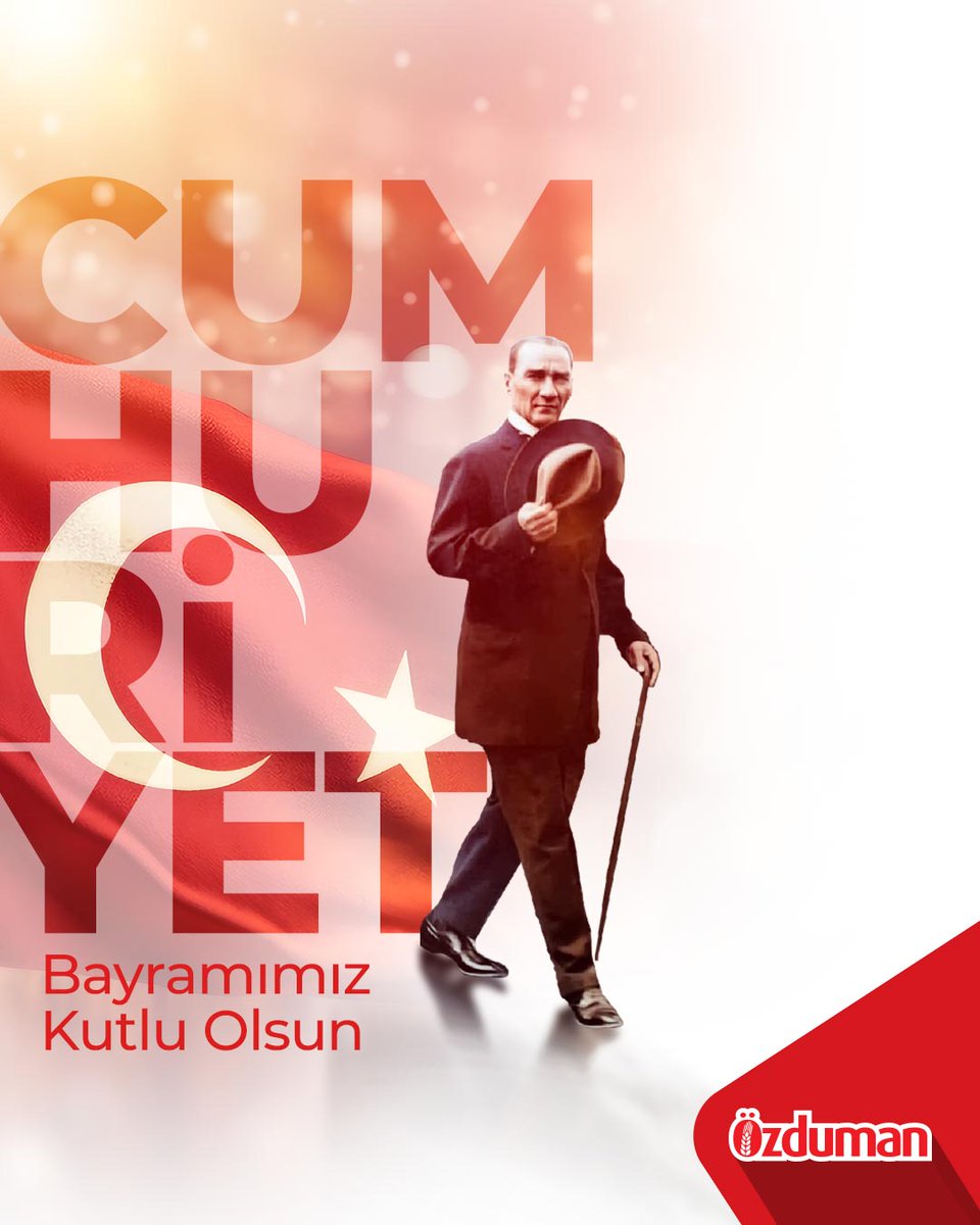 Aziz milletimizin Cumhuriyet Bayramı’nı en içten dileklerimizle kutlarız.

#cumhuriyetbayramımızkutluolsun

#özduman