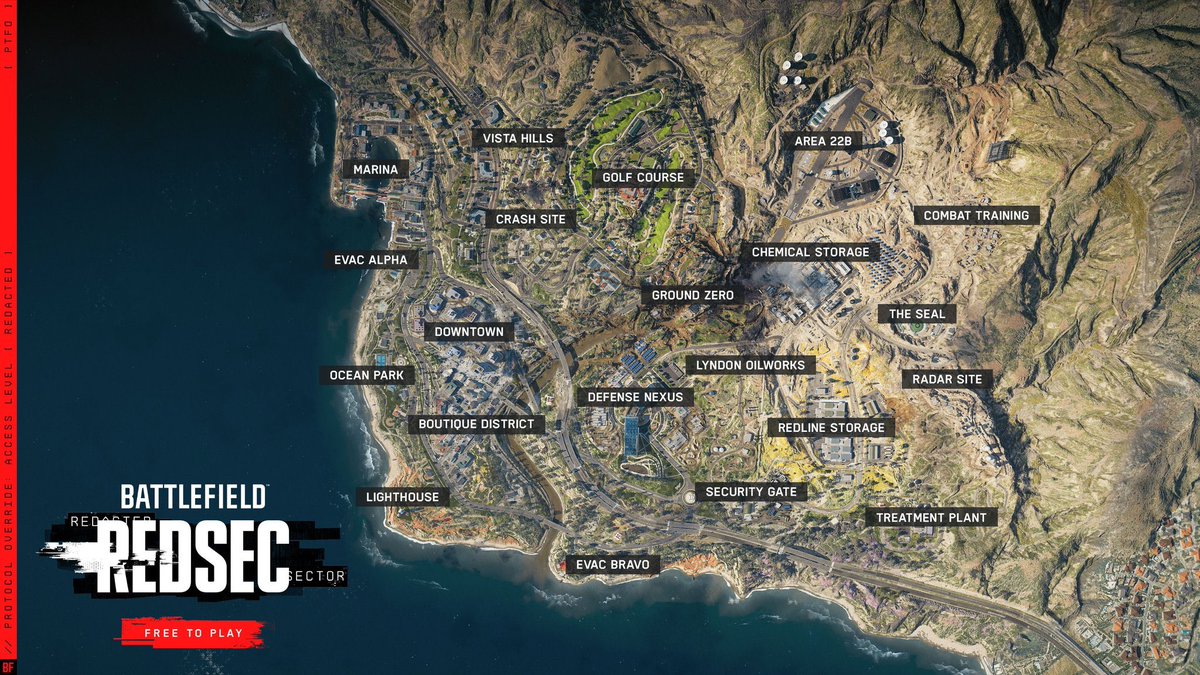 Official <a href="/Battlefield/">Battlefield</a> Redacted Sector Battle Royale map.