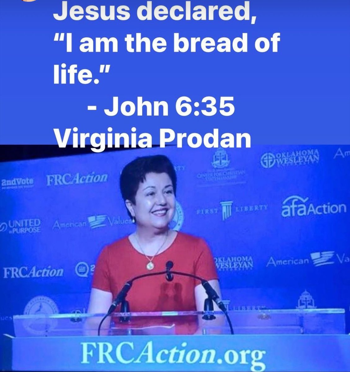 Jesus declared, 
“I am the #bread of #life.
Whoever comes to me will never go hungry, and whoever believes in me will never be thirsty.”
           - John 6:35 
<a href="/VirginiaProdan/">Virginia Prodan</a> 

#everyone
#highlights
