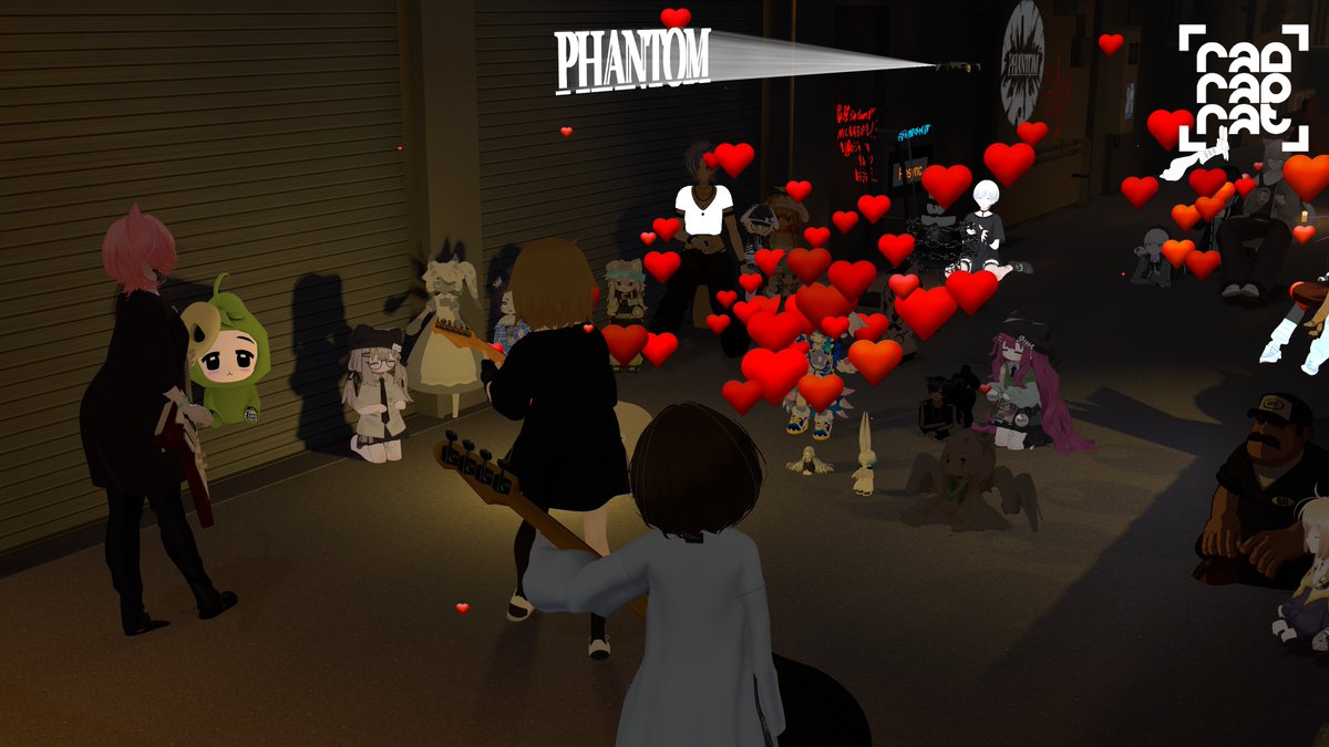 timtam さんによる、貴重な「ハートちょーだい❤」シーン。

次回、ゆめじさんによる「ハート頂戴」決定！？

#PHANTOM48V #ラララット #VRChat