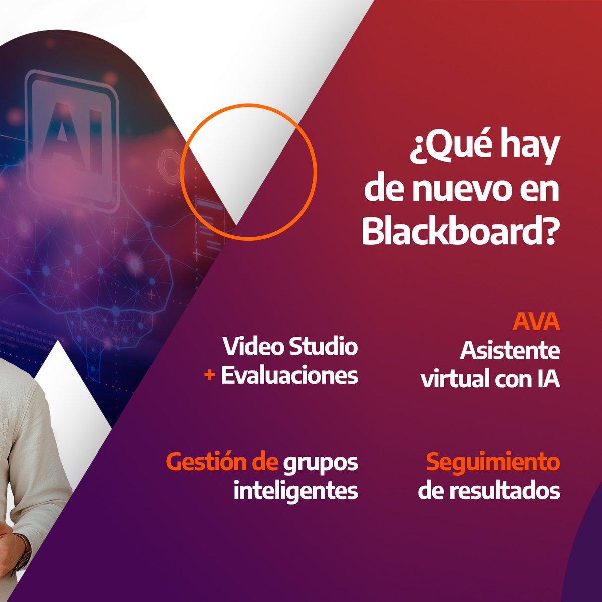 CognosOnLine's tweet image. ¡Blackboard acaba de dar un gran salto hacia el futuro de la educación superior! Con las ultimas innovaciones, Blackboard se consolida como el LMS más moderno del mercado.

Descubre cómo CognosOnline y Blackboard pueden transformar tu institución. 👇
materiales.cognosonline.com/lat-blackboard…