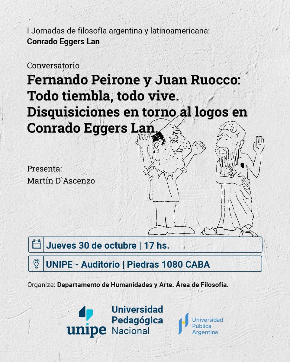 Ferpei's tweet image. Este jueves con el amigo @realjuanruocco  en la @unipe_ar . Los esperamos
