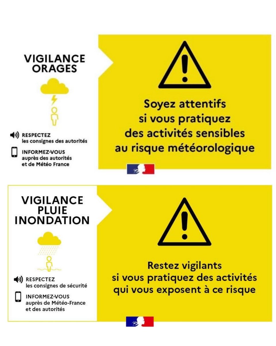 Prefet13's tweet image. ⚠️Le département des Bouches-du-Rhône est placé en #vigilancejaune🟡par @meteofrance pour les paramètres #orages⛈️et #pluieInondation🌧️à partir de mercredi 29/10 18h.

La perturbation s&apos;évacuera en fin de nuit.

@prefet13 appelle à la vigilance et demande une attention…