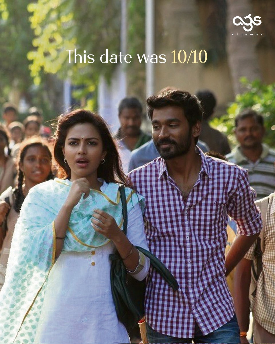 agscinemas's tweet image. Comment your favourite 10/10 date 😍

#Vadachennai #Ghajini #VIP #VaaranamAayiram