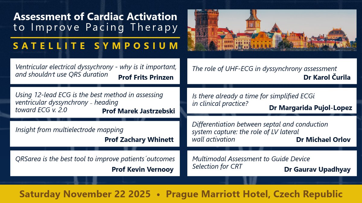 Make the most of #EPS2025 in Prague, CZ. Join leading heart rhythm experts at a complimentary symposium exploring 🔍 Assessment of Cardiac Activation to Improve Pacing Therapy 📅 Sat Nov 22 | 8:30 AM - 12:30 PM CET 🔗 loom.ly/RPEE9Qc