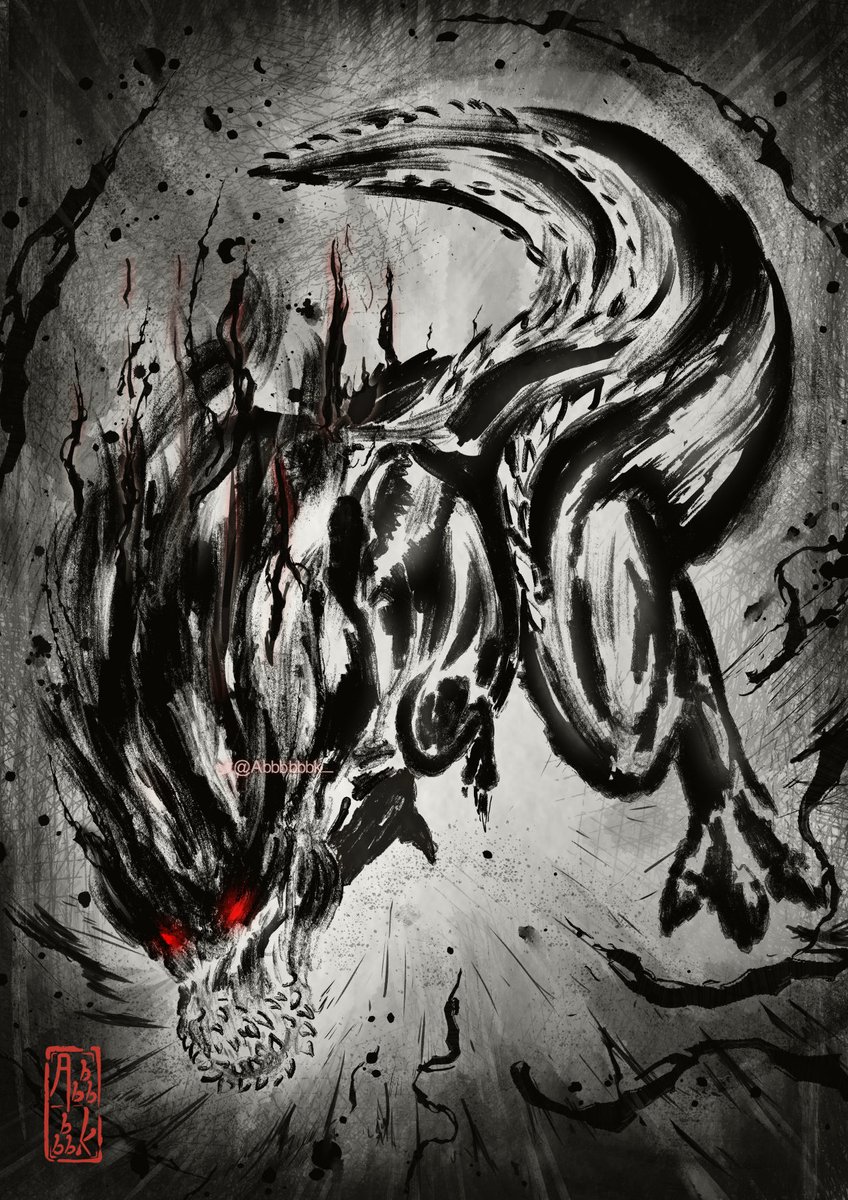 ABBBBBBK_'s tweet image. Savage Deviljho and Furious Rajang
#モンハン #MonsterHunter