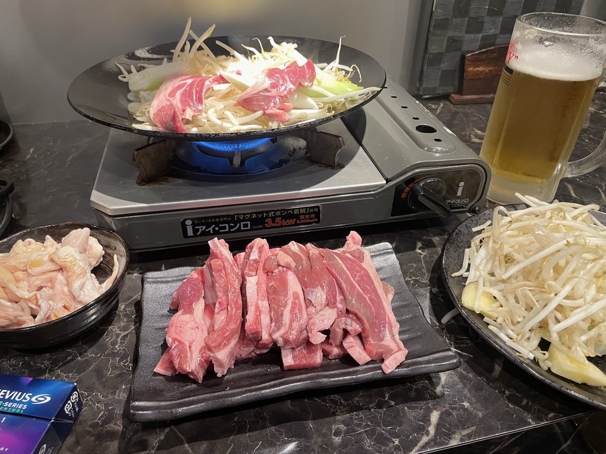 札幌の気温0℃🥶
🥩🍺🚬