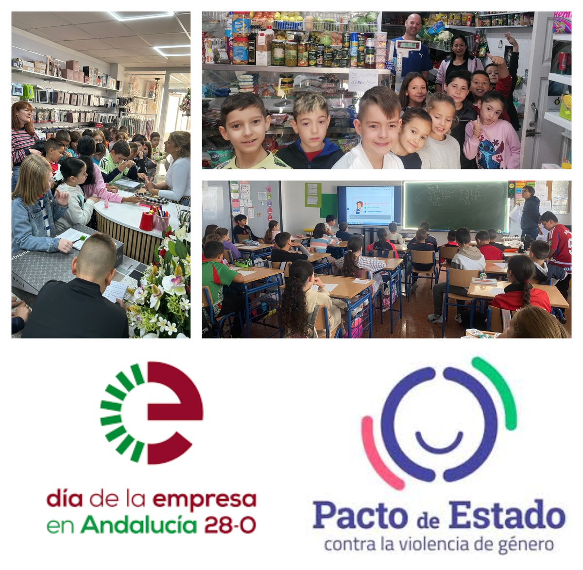 Agradecemos a los comercios locales de #montejicar y al #CADEMontejicar por su colaboración y participación con el alumnado del <a href="/SanAndresCEIP/">CEIP San Andrés</a> en la celebración del #DiadelaEmpresa <a href="/AndaluciaJunta/">Junta de Andalucía</a>